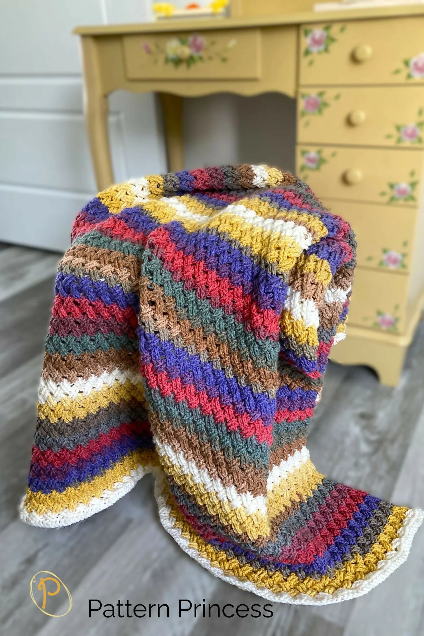 Colorful Celtic Weave Crochet Blanket (Crochet)
