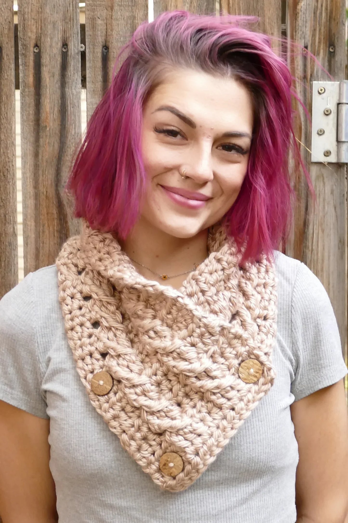 Naomi Button Cowl (Crochet)