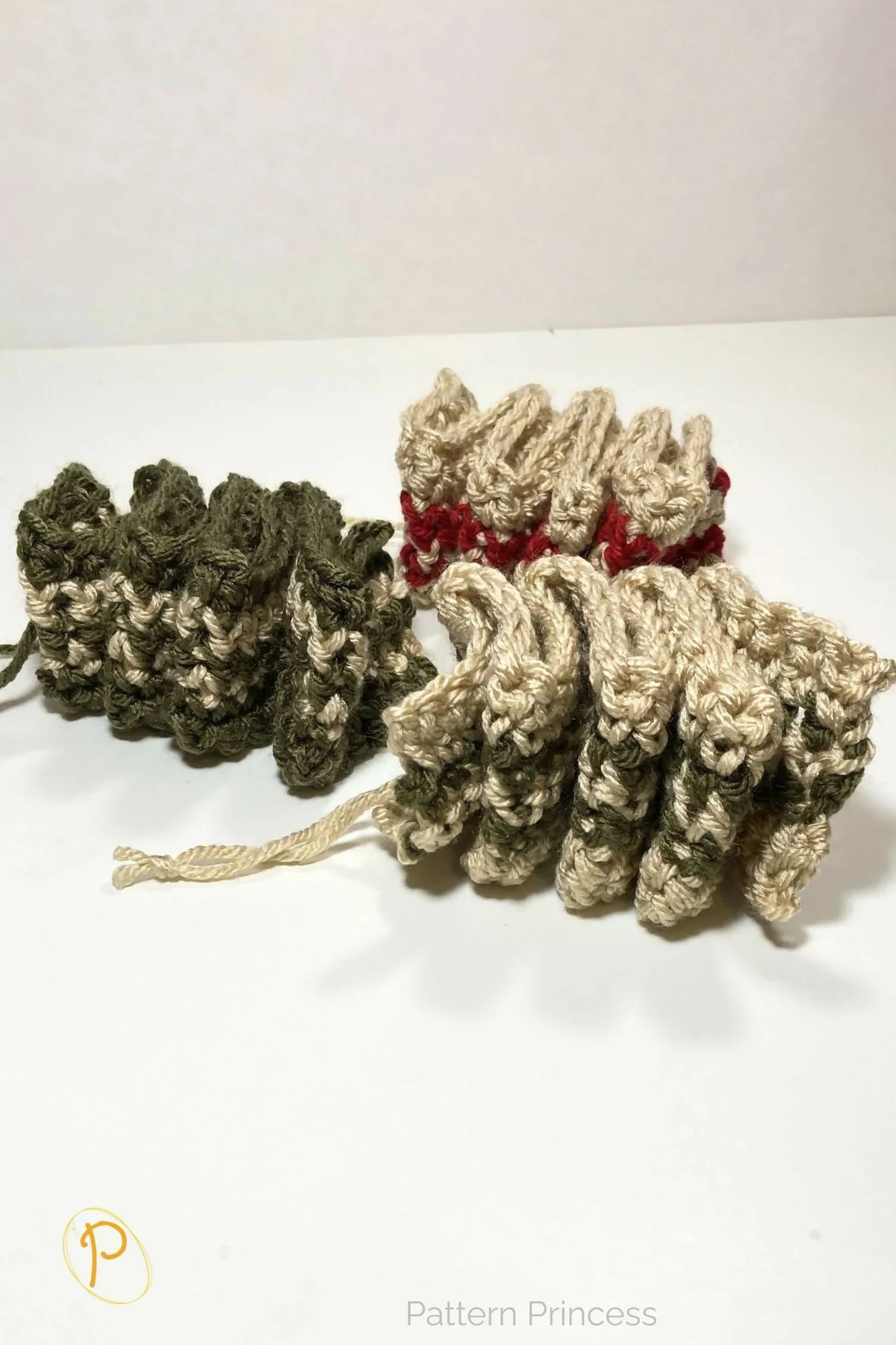 Ribbon Candy Christmas Ornament (Crochet)