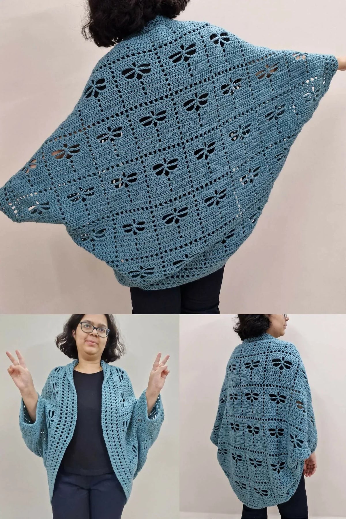 Dragonfly Garden Shrug (Crochet)