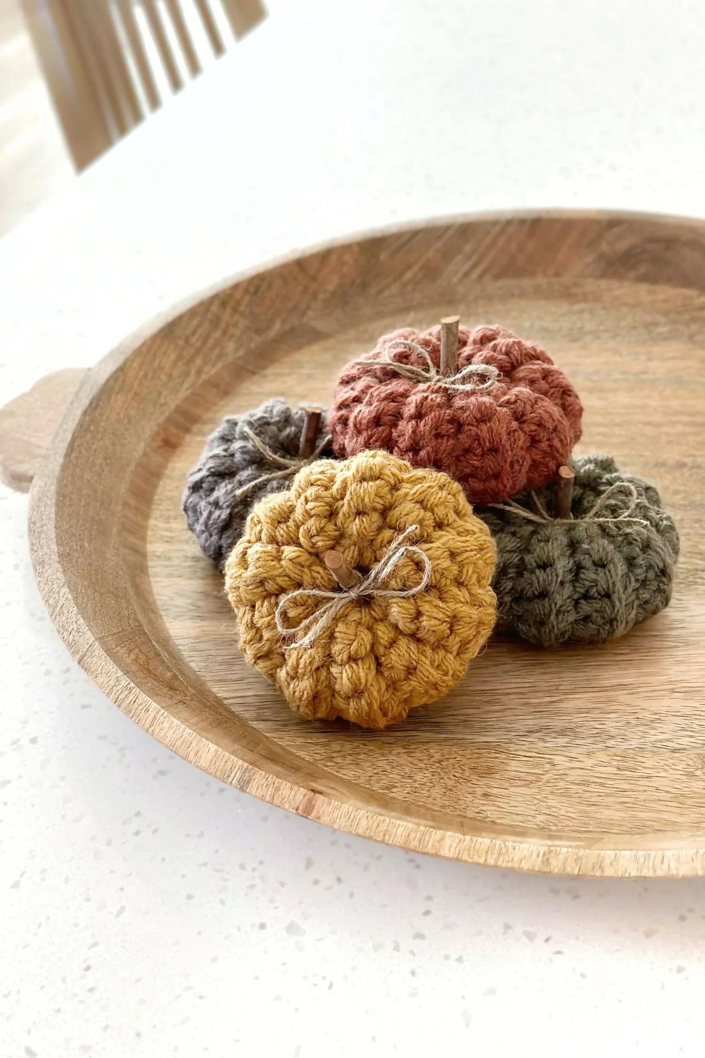 Mini Ribbed Pumpkins (Crochet)