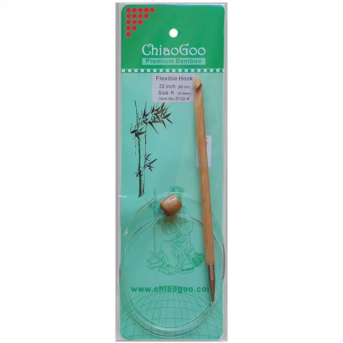 ChiaoGoo Flex Tunisian Hook 32" (Sizes G to P)