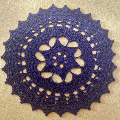 Royal Dark Star Doily (Crochet)