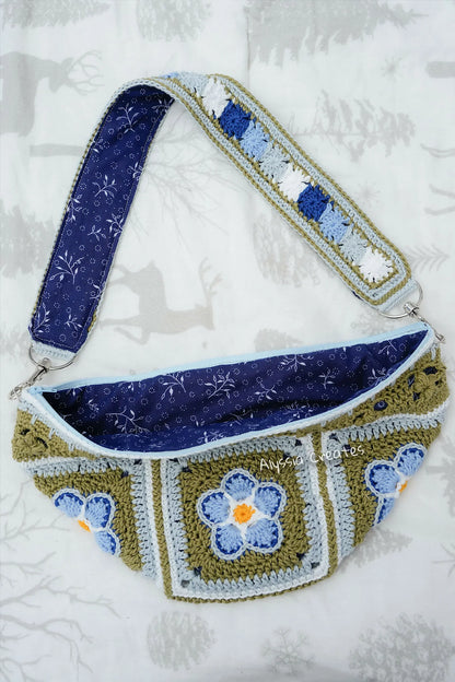 Forget Me Not Bum Bag (Crochet)