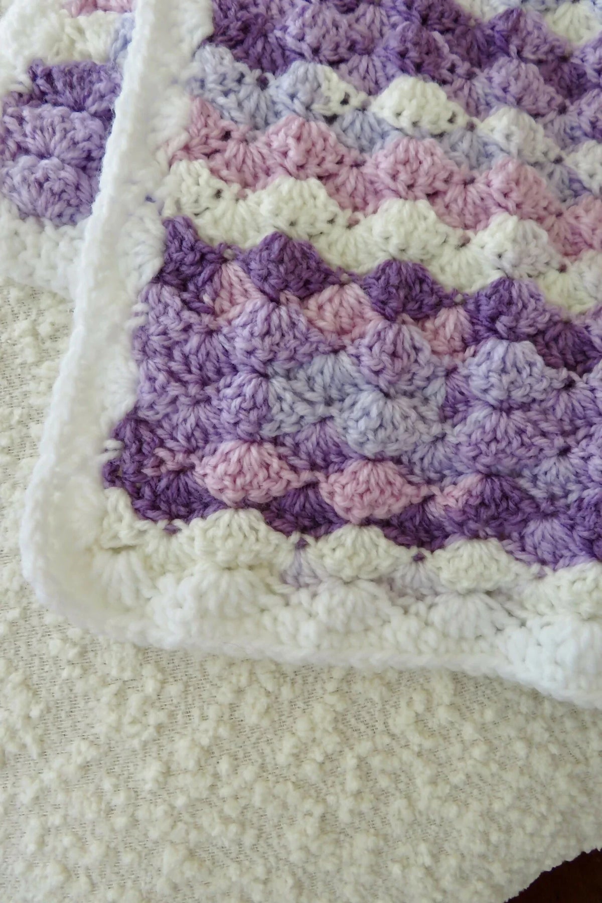 Berry Swirl Ice Cream Baby Blanket (Crochet)