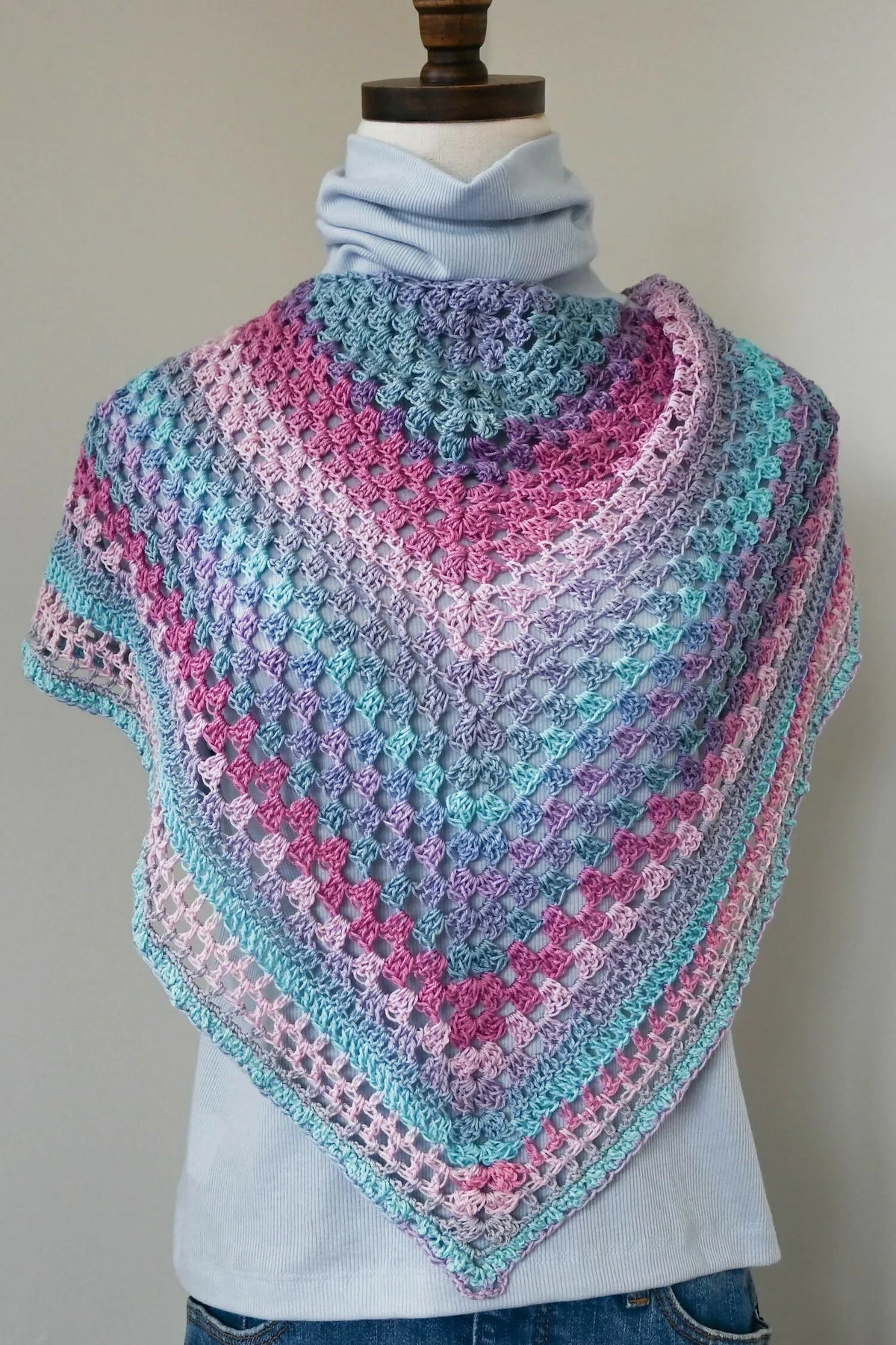Gift to Myself Crescent Shawlette (Crochet)