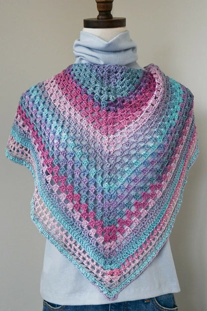 Gift to Myself Crescent Shawlette (Crochet)