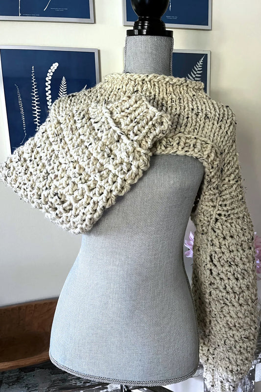 Cozy Sleeve Shrug (Knit + Crochet)