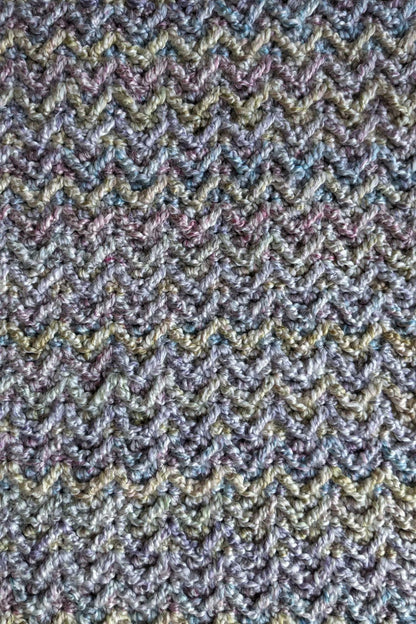 Homespun Arrow Stitch Baby Blanket (Crochet)