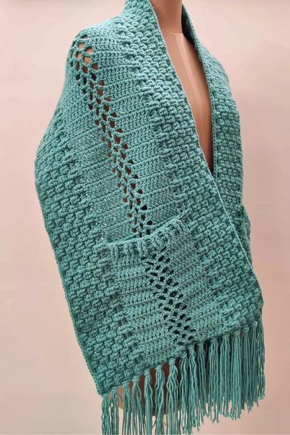 I Love Texture Pocket Shawl (Crochet)