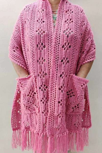 Flowertastic Pocket Shawl (Crochet)