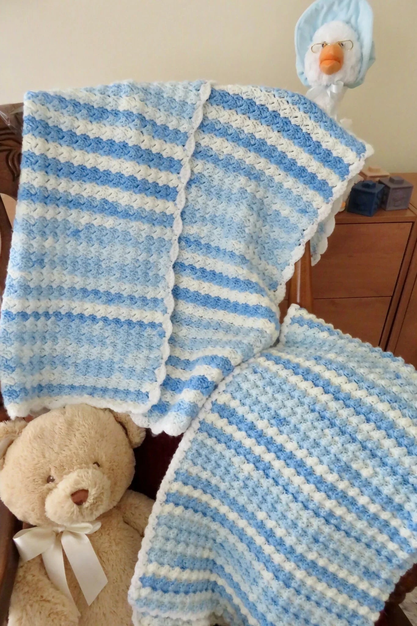 Big Scoop Ice Cream Baby Blanket Set- A Two Pattern Bundle (Crochet)