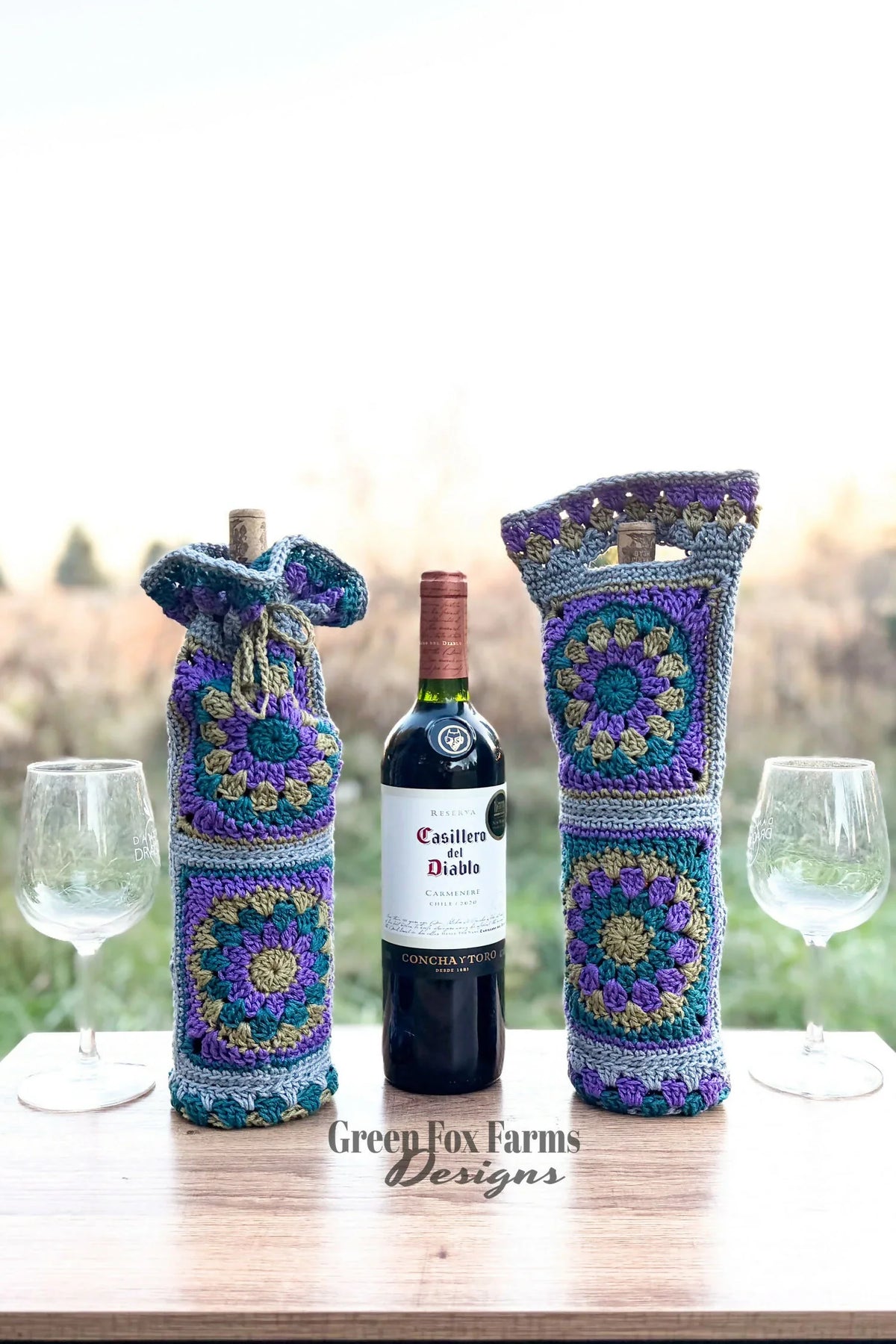Calliope Wine Bottle Bag (Crochet)