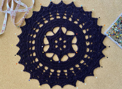 Royal Dark Star Doily (Crochet)