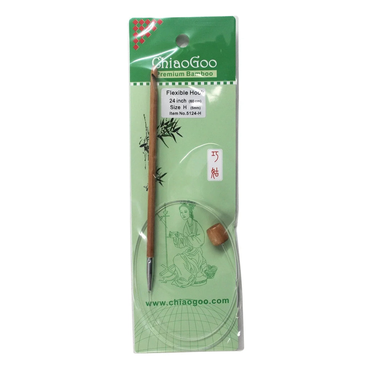 ChiaoGoo Flex Tunisian Hook 24" (Sizes G to Q)