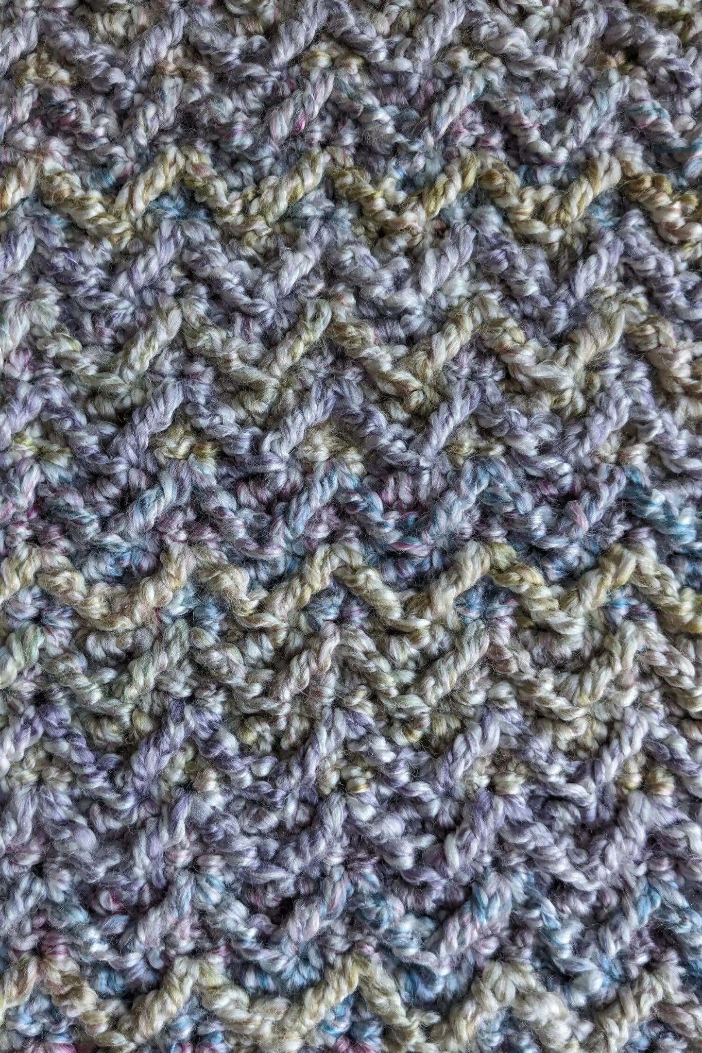 Homespun Arrow Stitch Baby Blanket (Crochet)