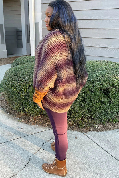 Abrazo Rayado Cocoon (Crochet)