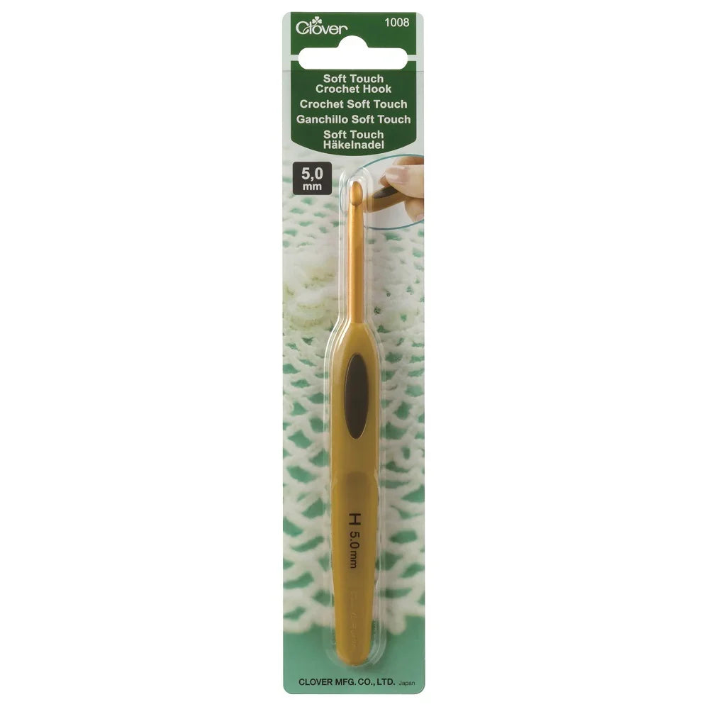 Clover Soft Touch Crochet Hooks (Sizes C to J)