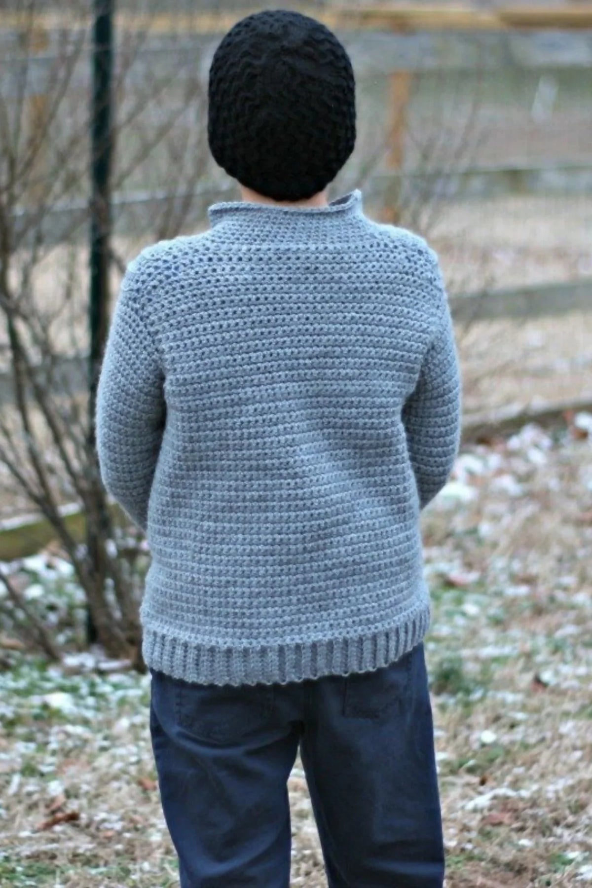Kids Ribbed Shoulder Sweater (Crochet)