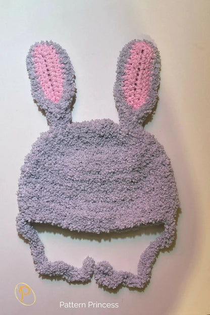 Hat Pattern with Bunny Ears (Crochet)