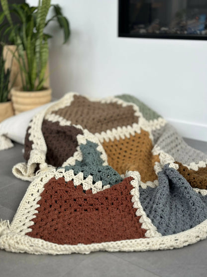 9 Square Granny Throw (Crochet)