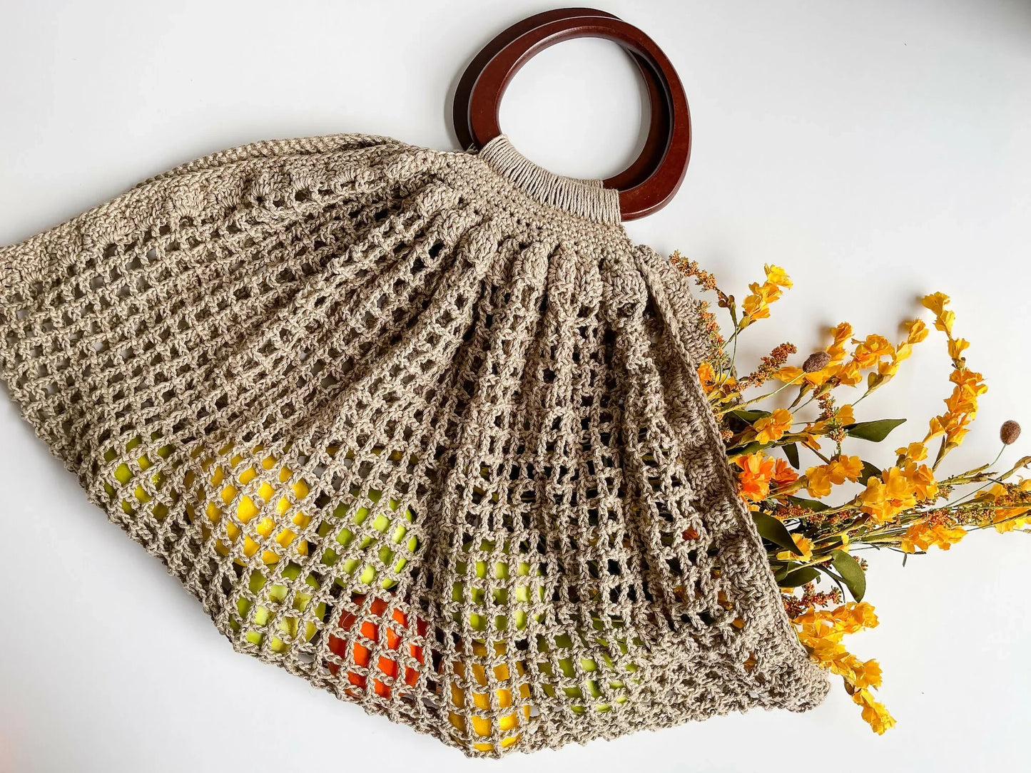 Bonjour Belle Market Bag (Crochet)