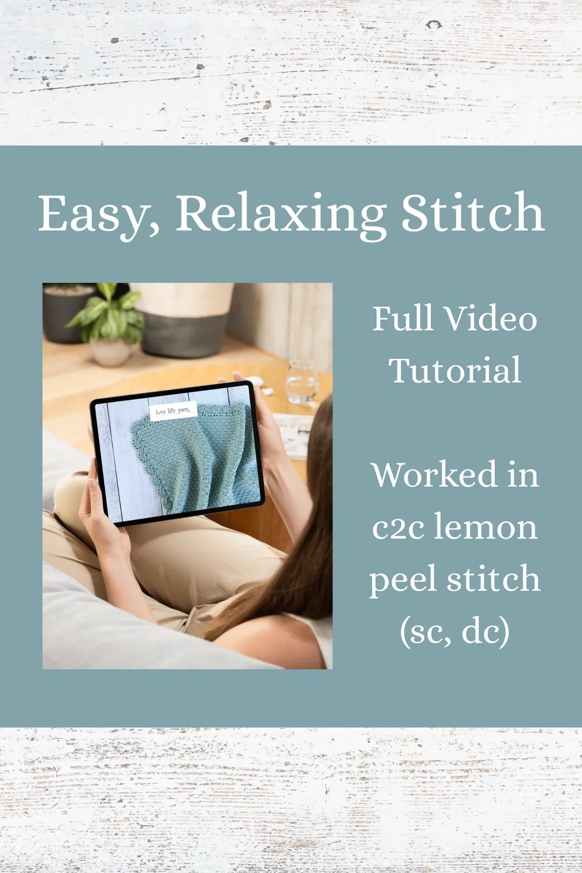C2C Lemon Peel Stitch Baby Blanket (Crochet)