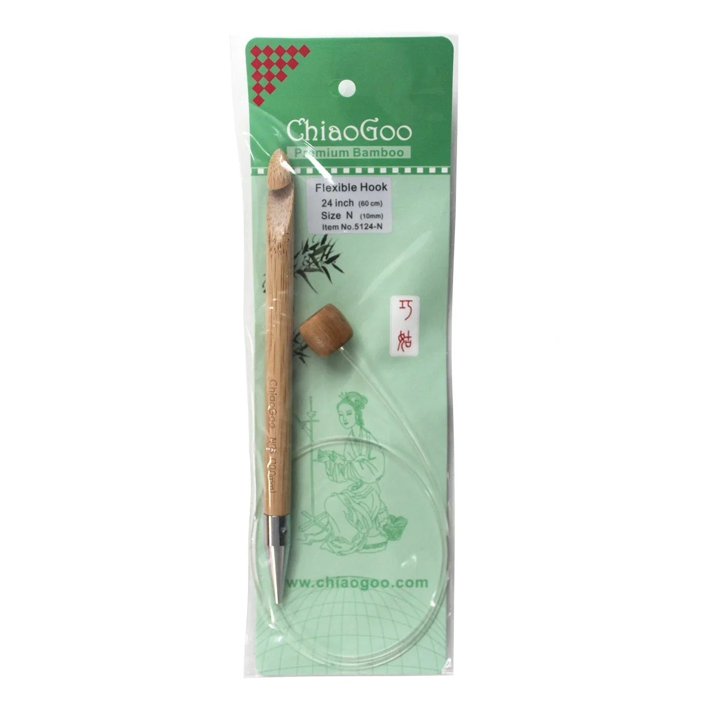 ChiaoGoo Flex Tunisian Hook 24" (Sizes G to Q)