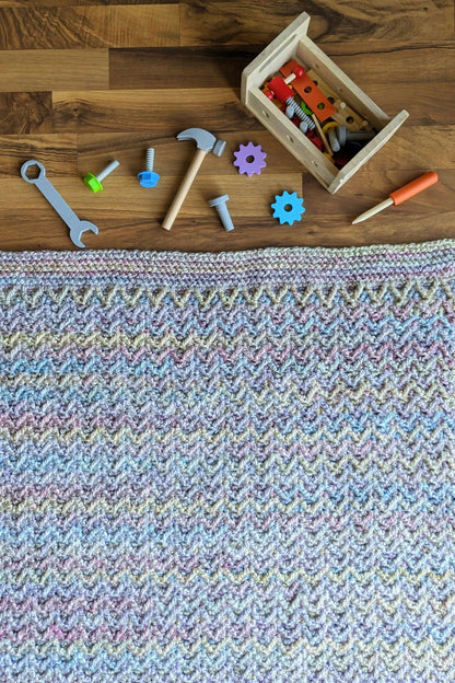 Homespun Arrow Stitch Baby Blanket (Crochet)