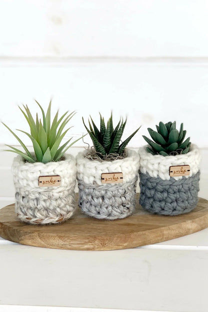 Chunky Planter Sweaters aka Plant Pot Covers (Crochet)