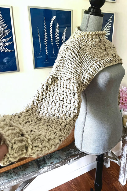 Cozy Sleeve Shrug (Knit + Crochet)