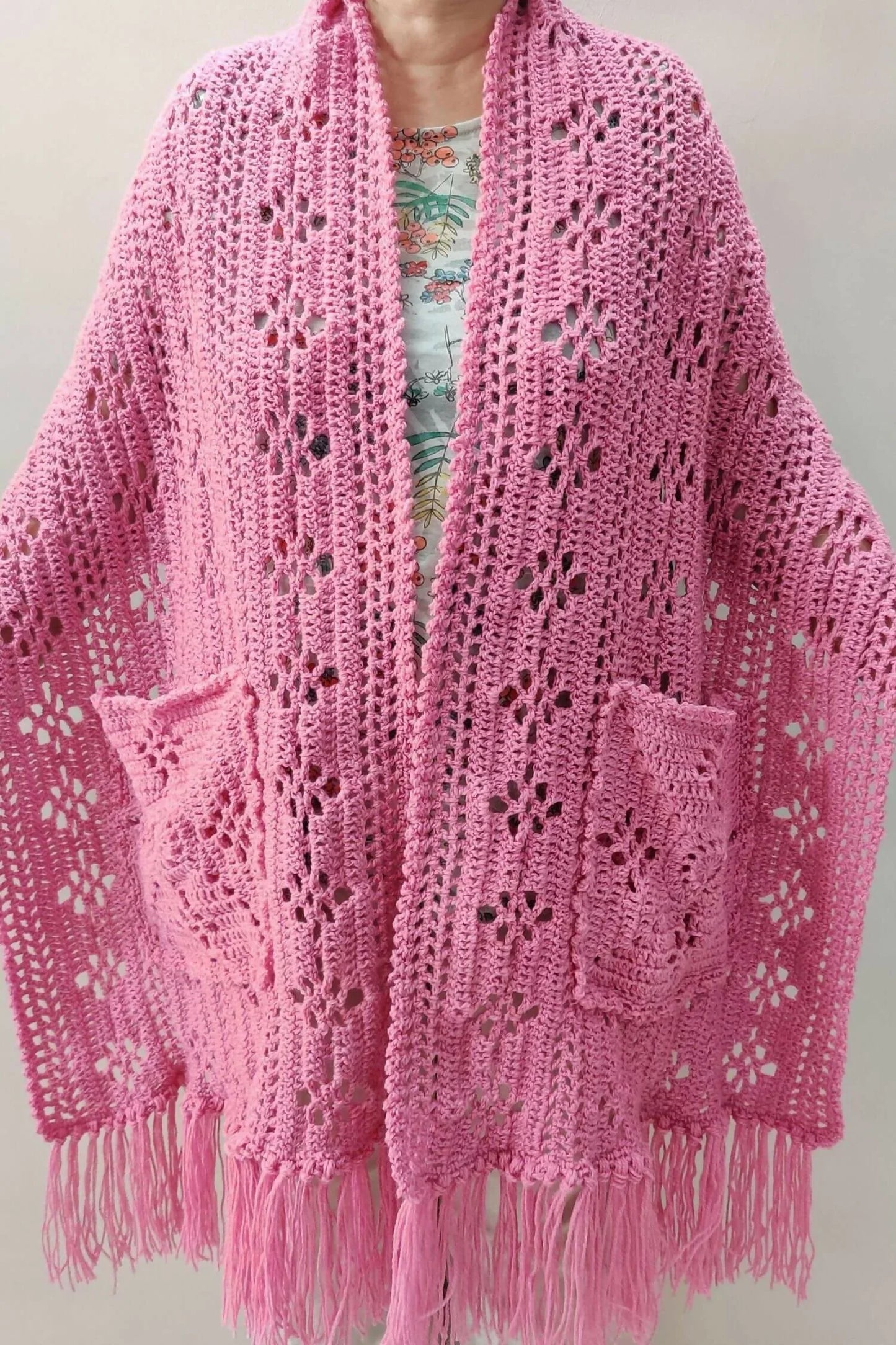 Flowertastic Pocket Shawl (Crochet)