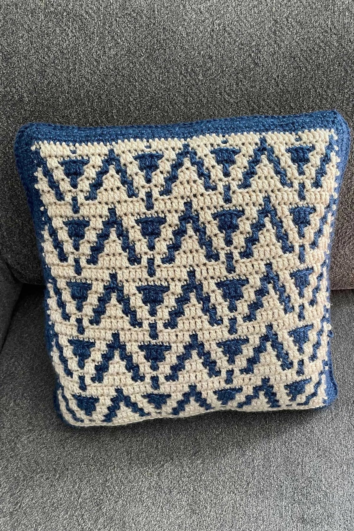 Peaks & Pillars Mosaic Pillow (Crochet)
