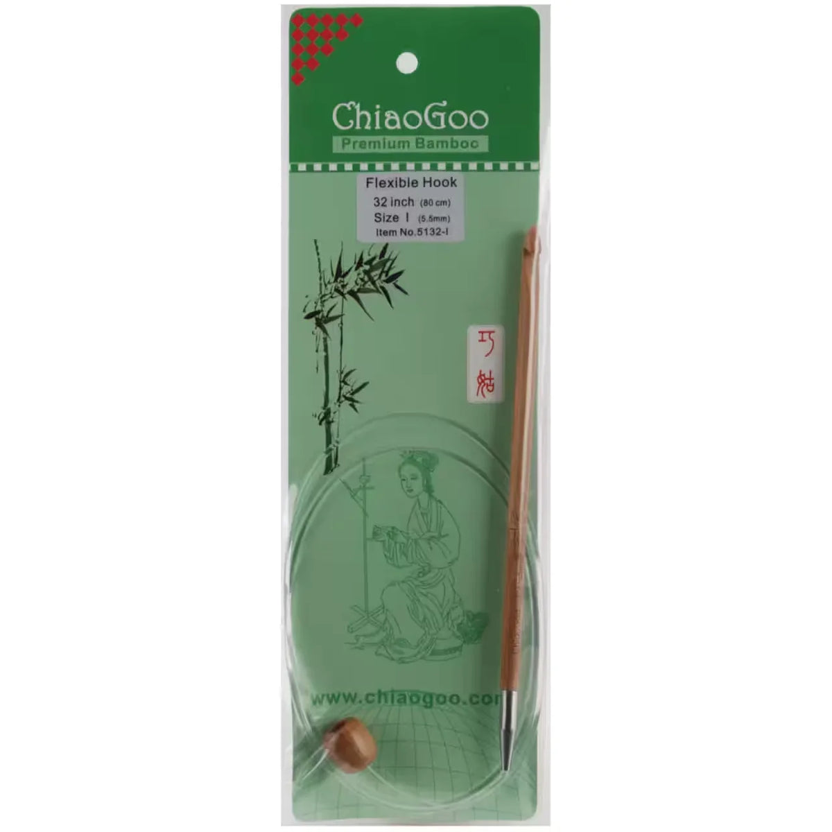 ChiaoGoo Flex Tunisian Hook 32" (Sizes G to P)