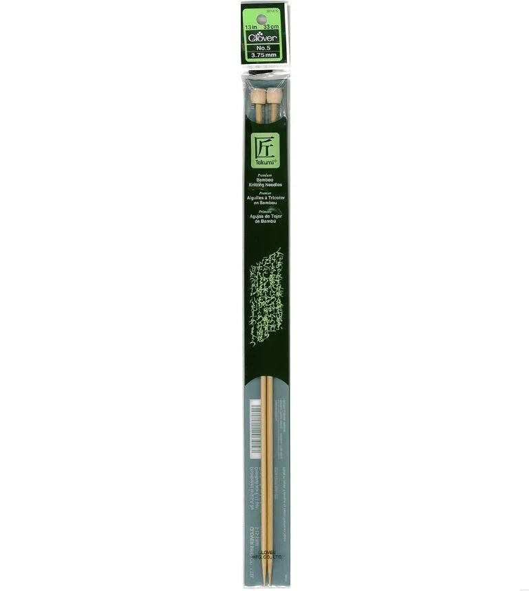 Clover Takumi Bamboo Knitting Needles 13” (Sizes 1 to 10)
