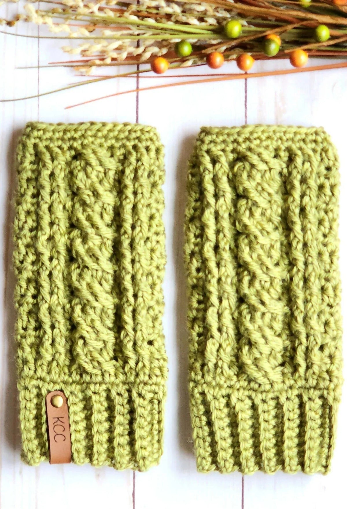 Karen Cable Mitts (Crochet)