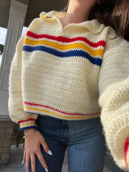 Letterman Sweater (Crochet)