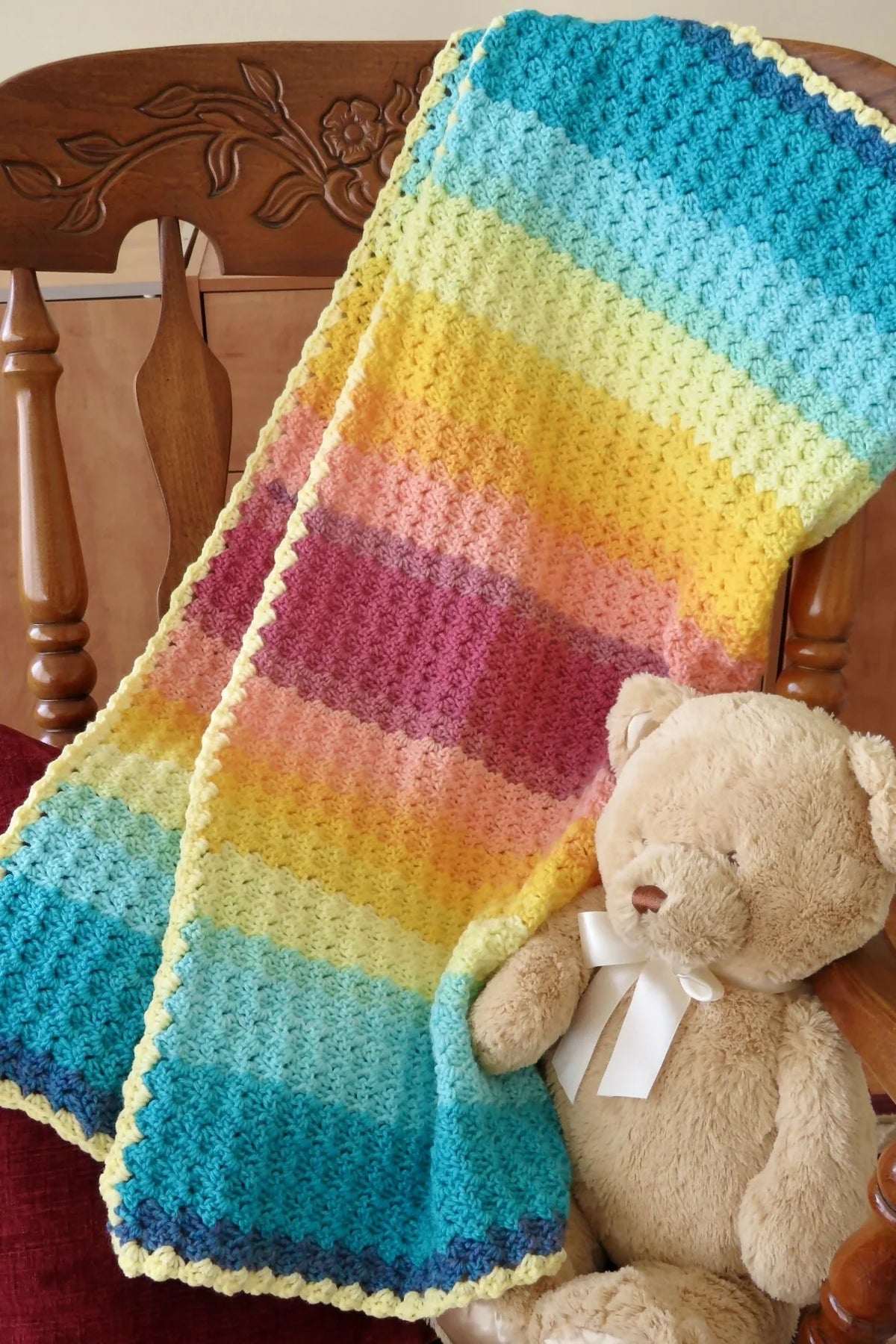 Color Splash Mandala Baby Blanket (Crochet)