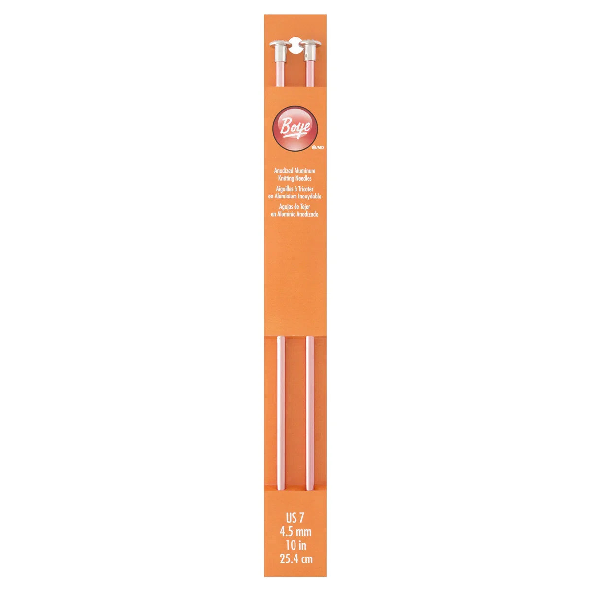 Boye Aluminum Straight Knitting Needles 10" (Sizes 6 to 10.5)