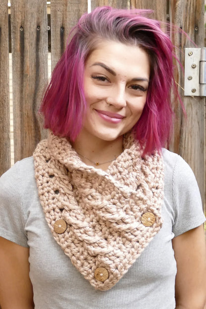 Naomi Button Cowl (Crochet)