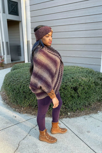 Abrazo Rayado Cocoon (Crochet)