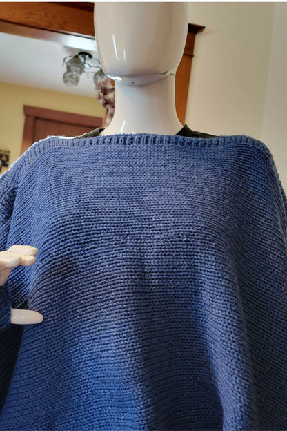 Basic Poncho with Optional Ribbing and Thumb Holes (Circular Knitting Machine & Knitting)