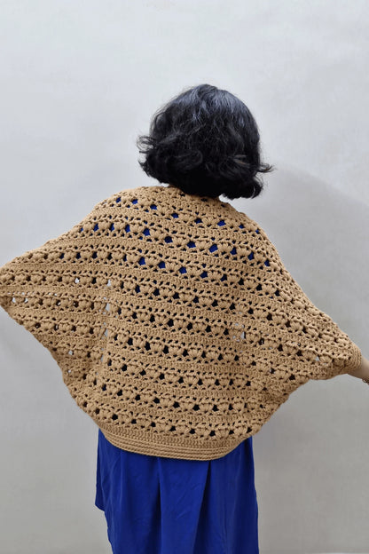 Pumpkin Pie Cocoon Shrug (Crochet)