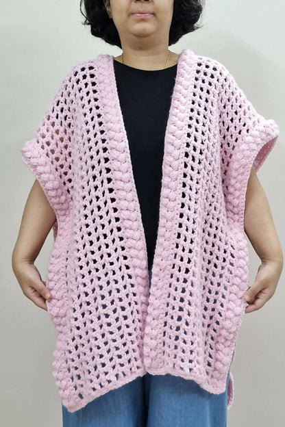 Rosebud Mist Ruana (Crochet)