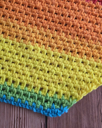Lazy Days Asymmetrical Scarf (Crochet)