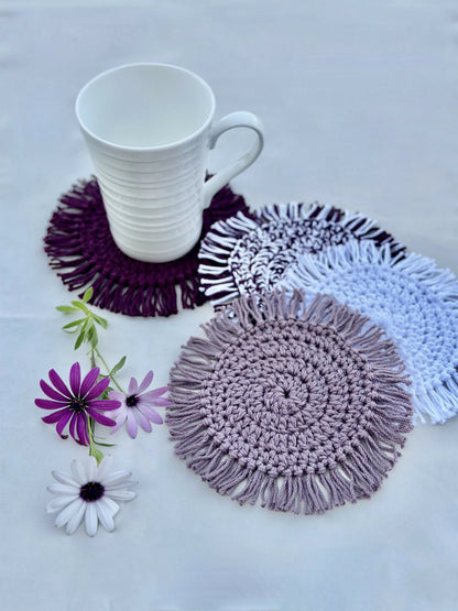 Spiral Mug Rug (Crochet)