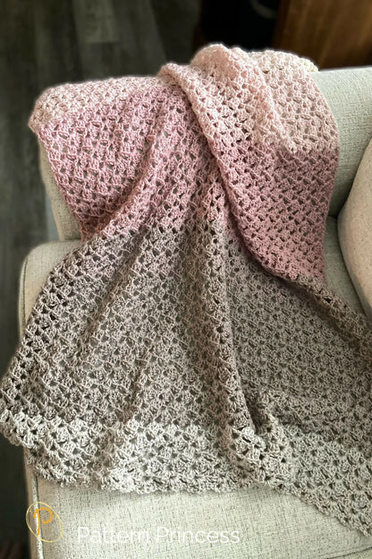 Sandstone and Rose Blanket (Crochet)