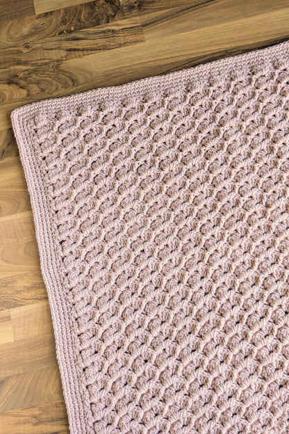Chunky Slanted Shells Baby Blanket (Crochet)