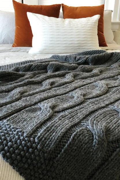 North of the River Cable Blanket (Knit)