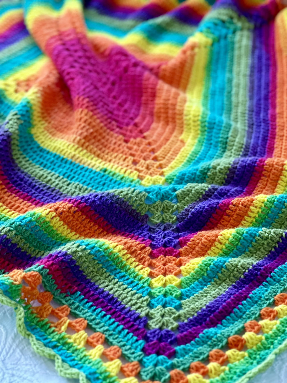 Rainbow Baby Blanket (Crochet)